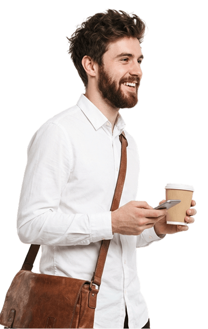 image of british young happy man