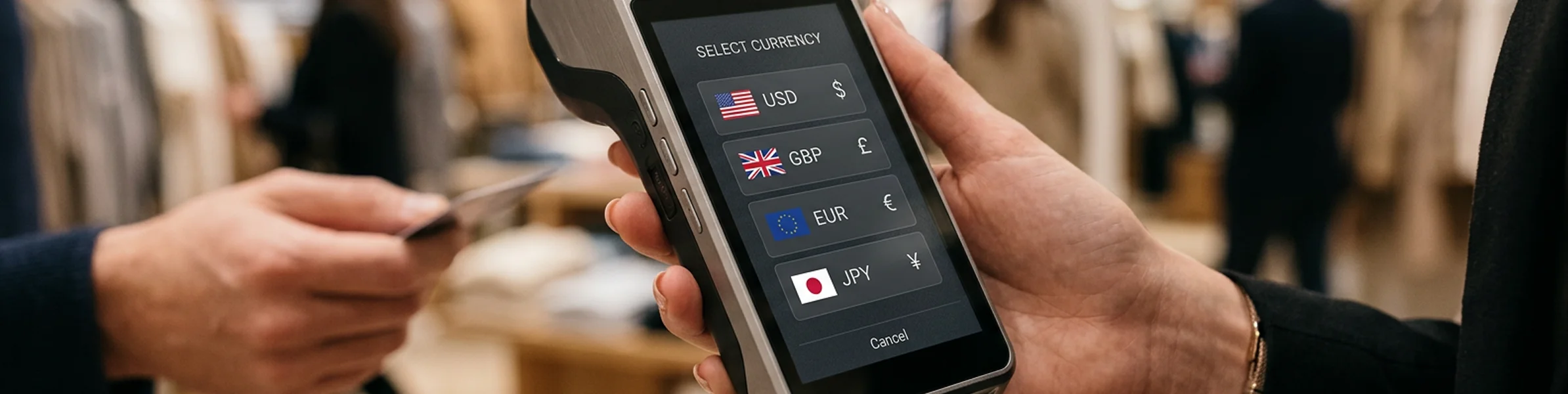 currency options on pos machine