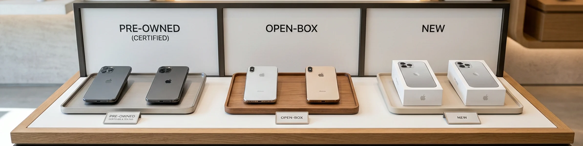 conditions differentiation display in mobile retail store