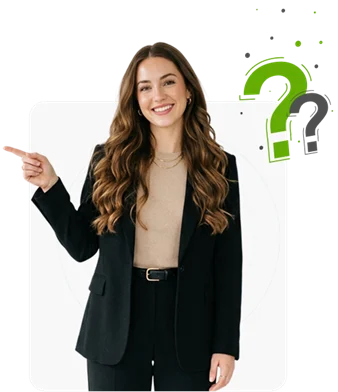 girl pointing left