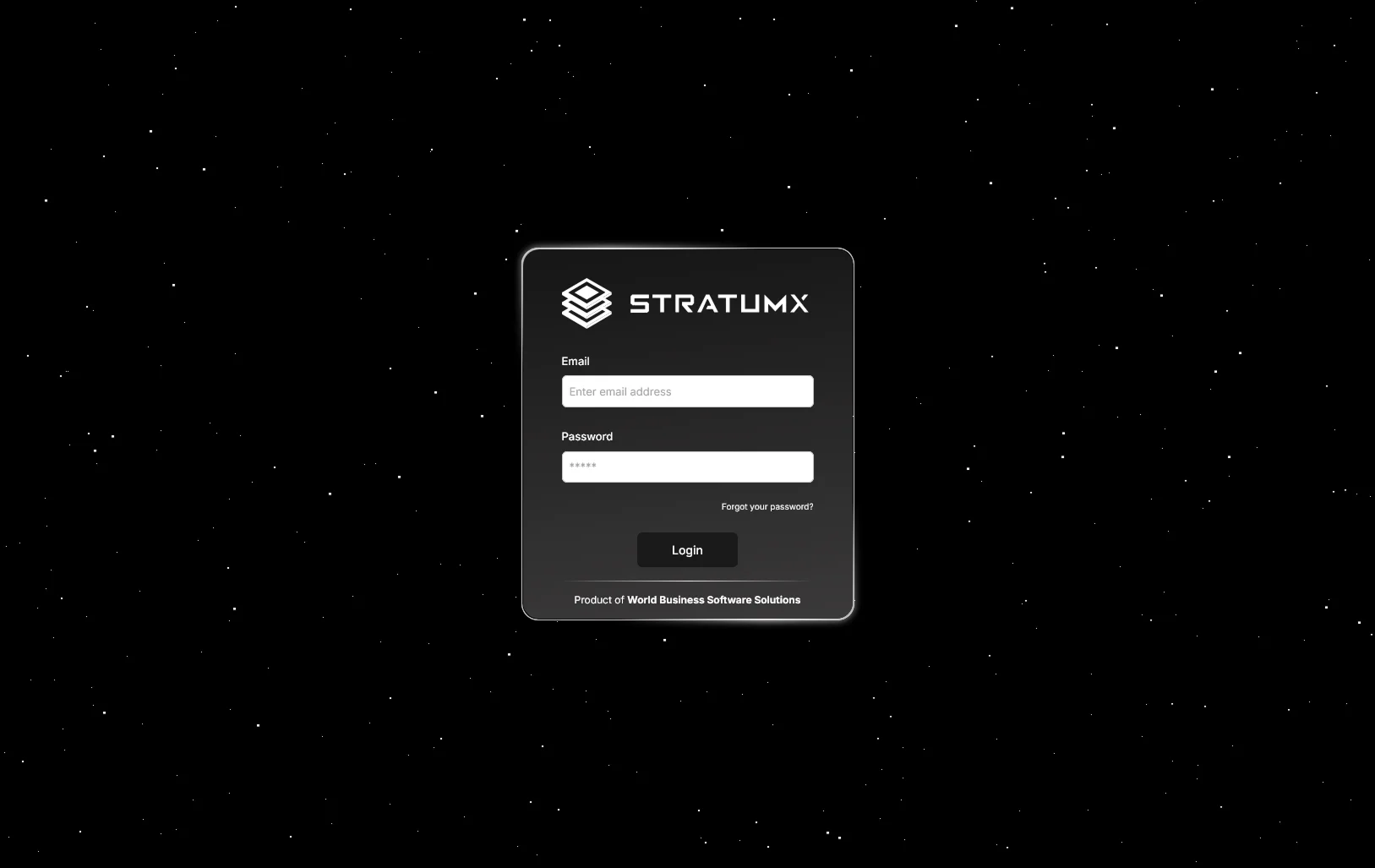 stratumX login page preview