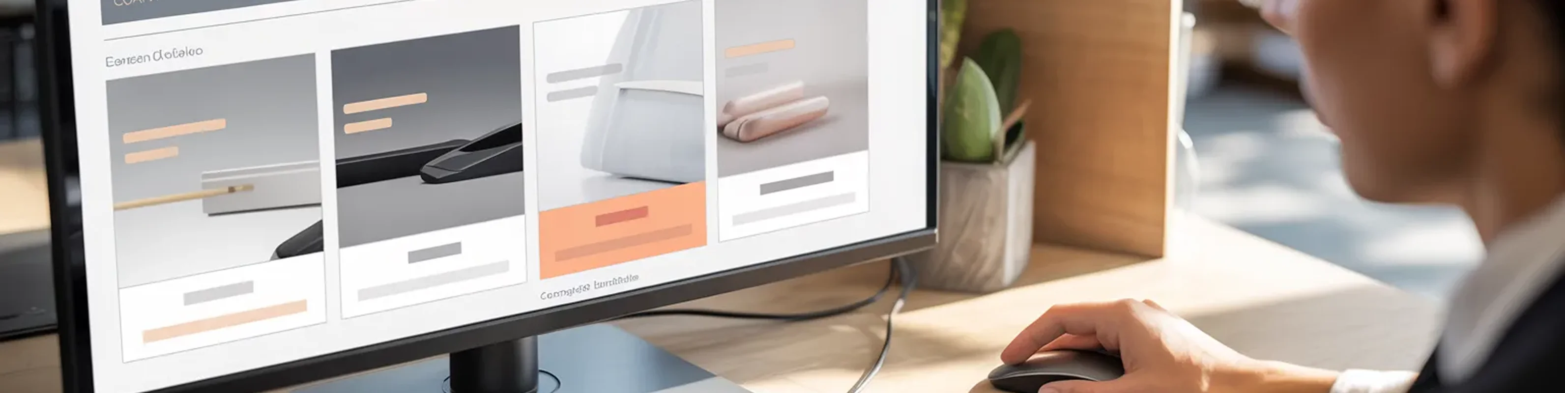 user viewing website banners