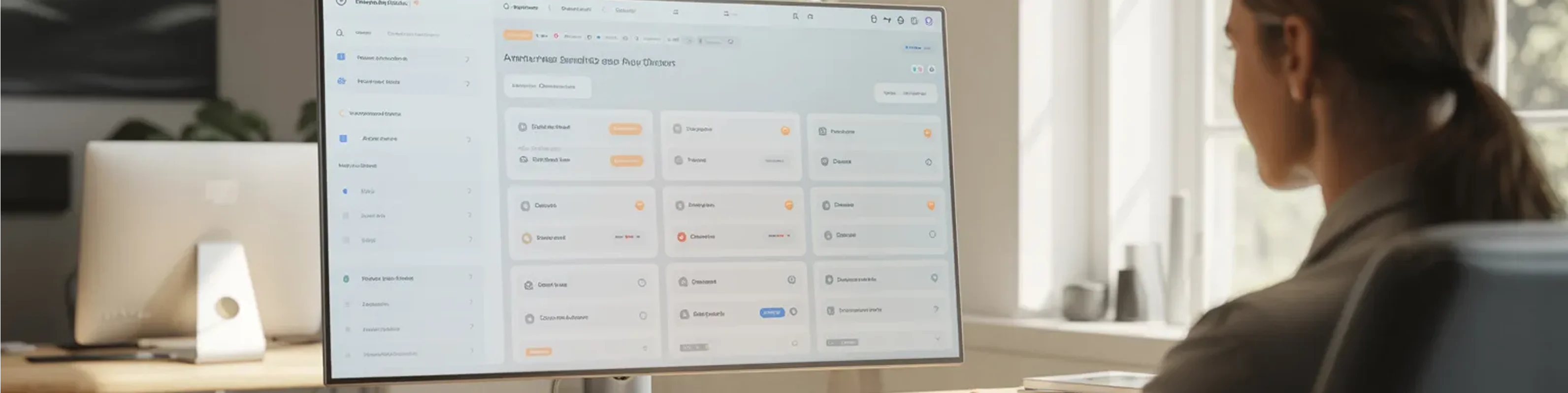 user viewing website settings interface
